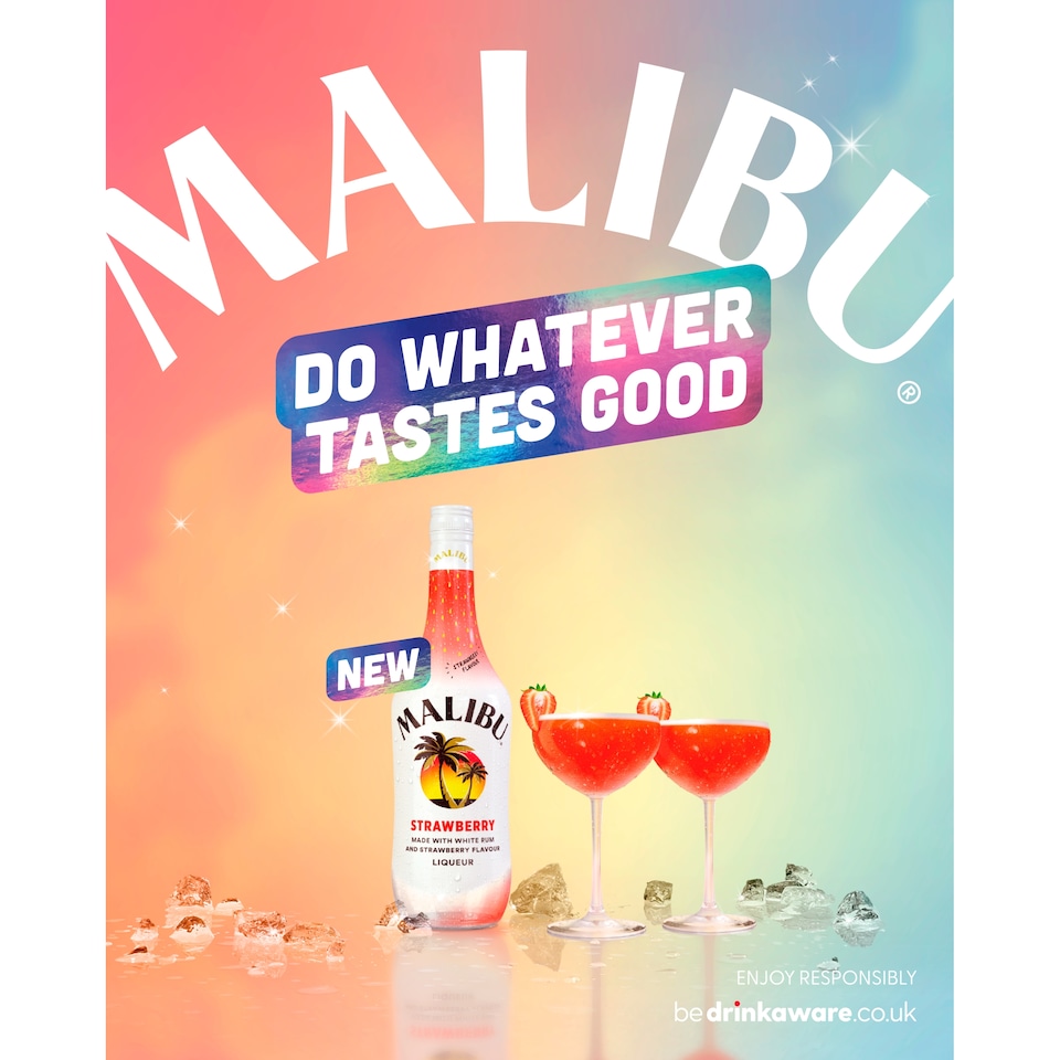image 1 of Malibu Strawberry Flavour Rum Liqueur 700ml