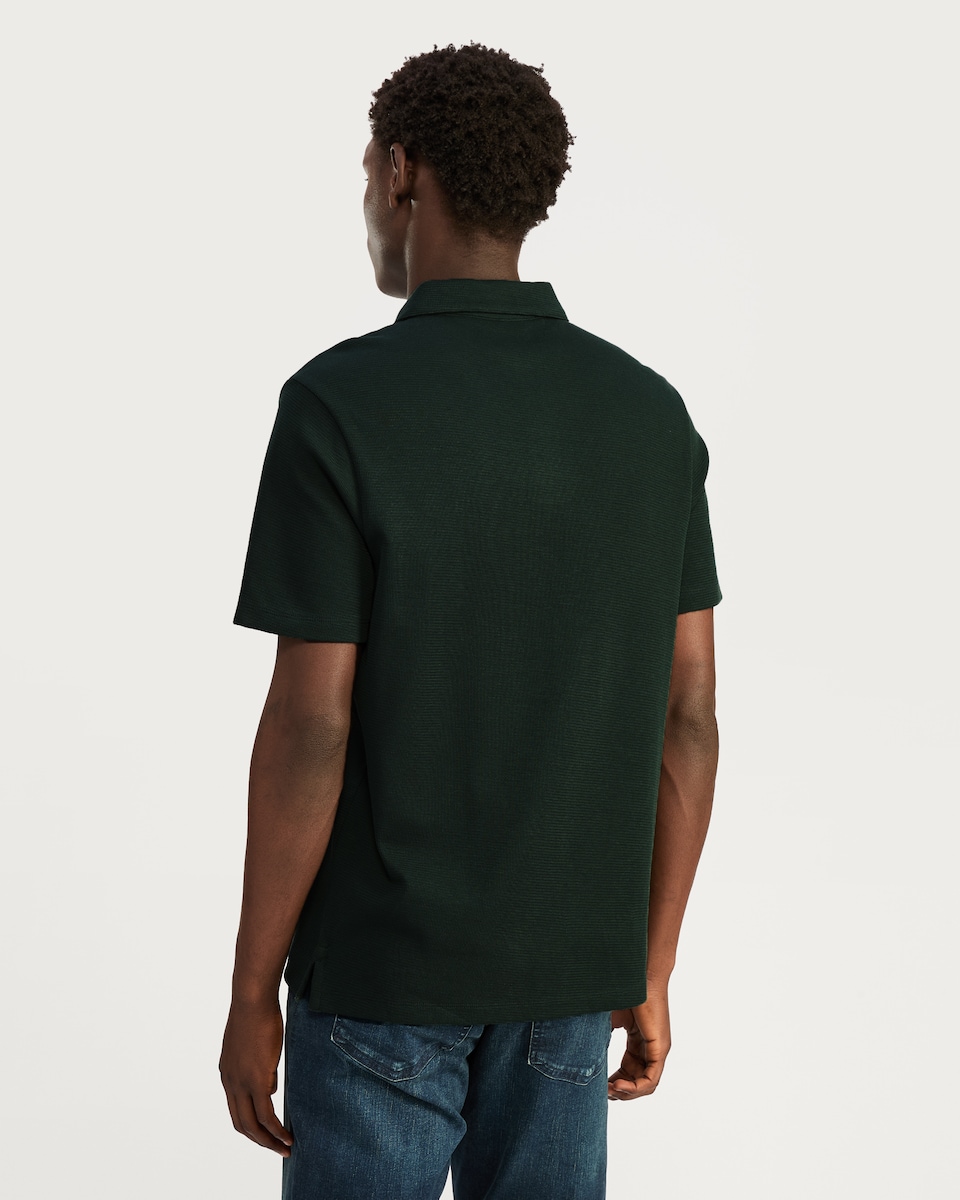 image 1 of F&F Cotton Rich Short Sleeved Polo Shirt in Green