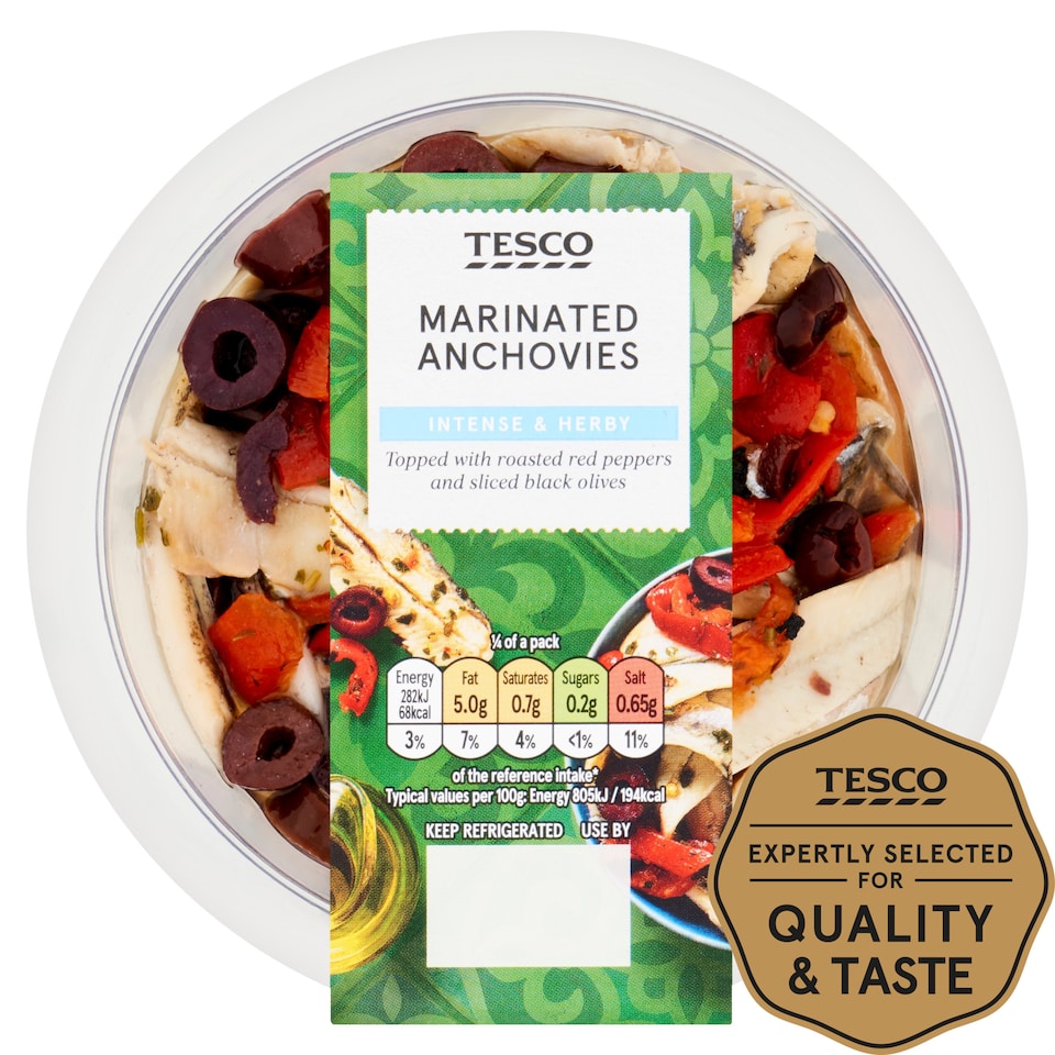 Tesco Marinated Anchovies 140G