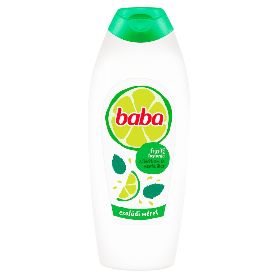 Baba zöldcitrom és menta illat frissítő tusfürdő 750 ml