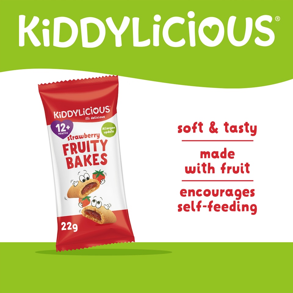 image 1 of Kiddylicious Strawberry Bakes 6 X 22G