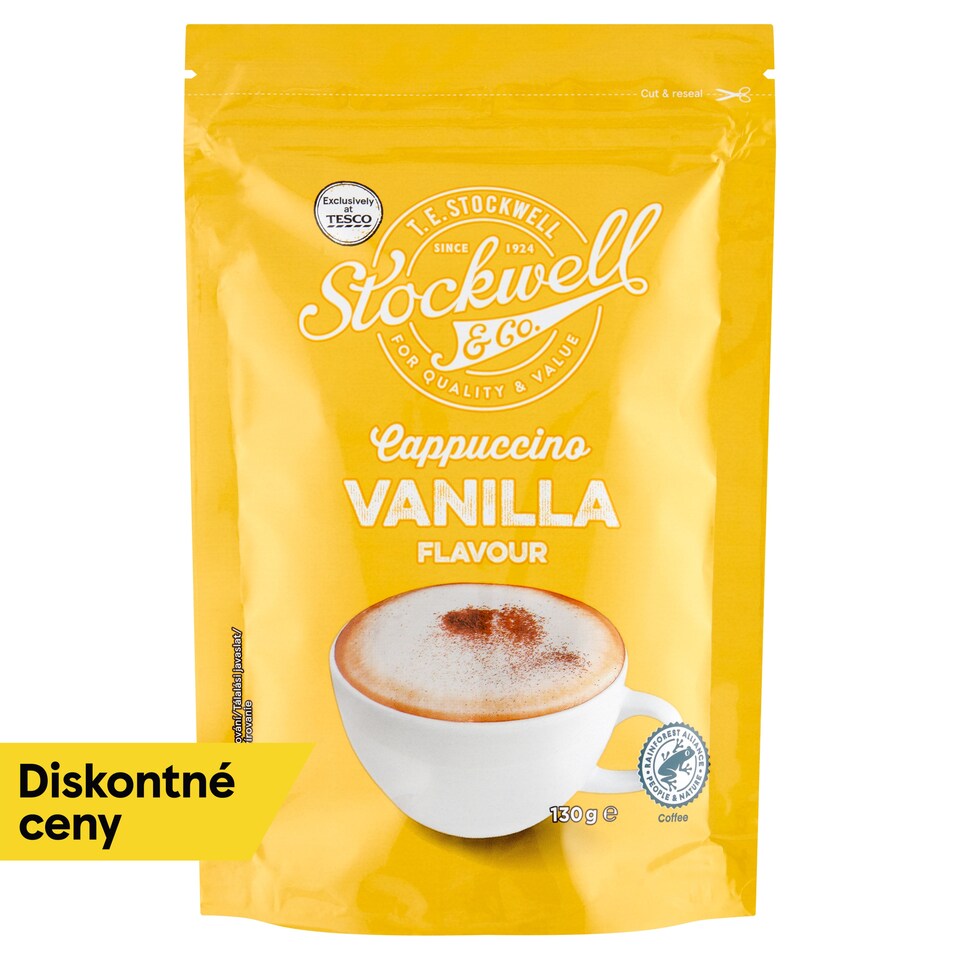 Stockwell & Co. Instantný kávový nápoj v prášku s príchuťou vanilky 130 g