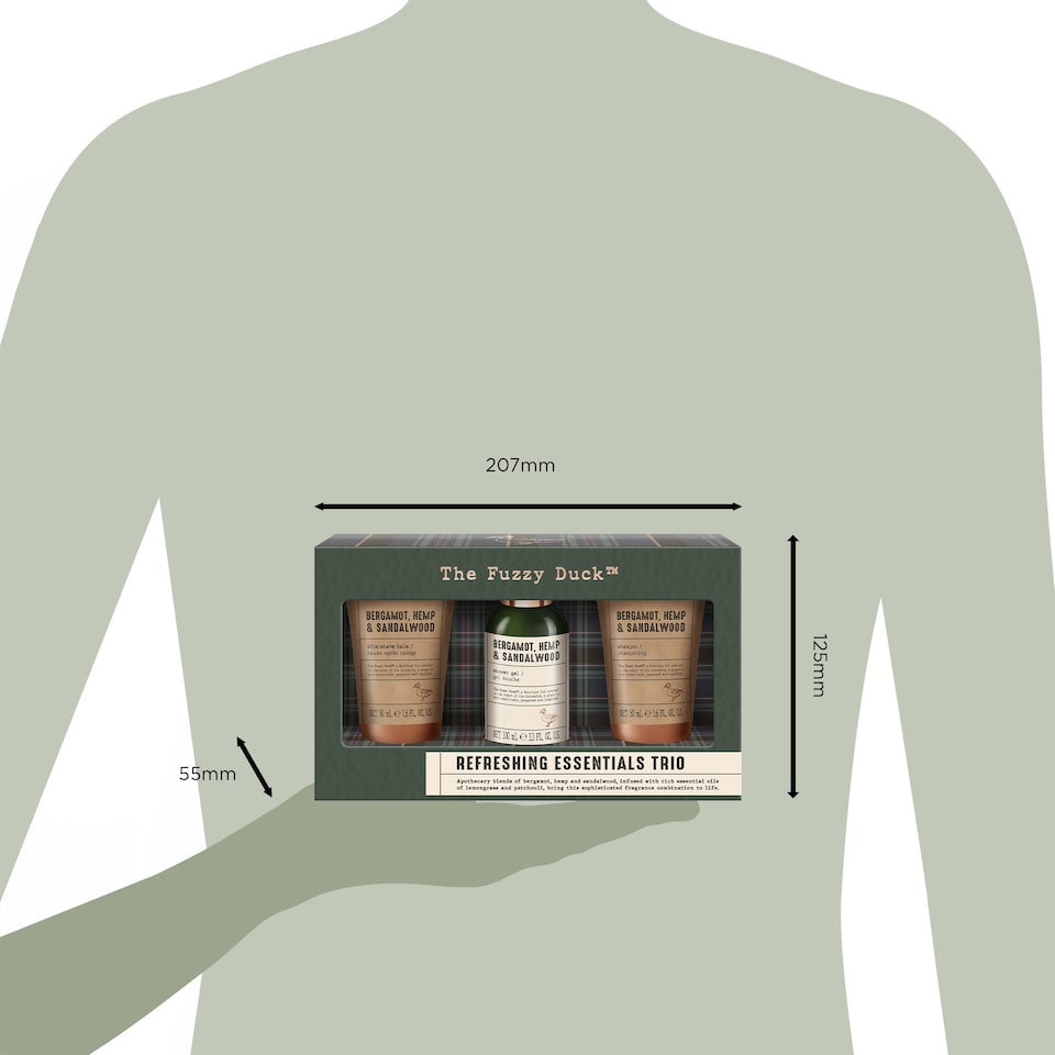 image 1 of Baylis & Harding The Fuzzy Duck Bergamot, Hemp & Sandalwood Men's Refreshing Essentials Gift Set