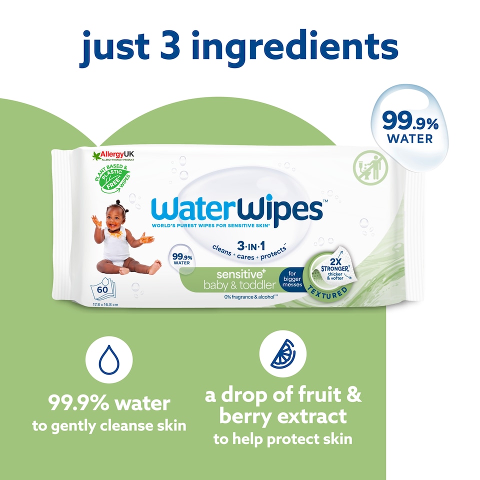 image 1 of Waterwipes Txtrd Biodegradable Baby Wipes 60 Pack