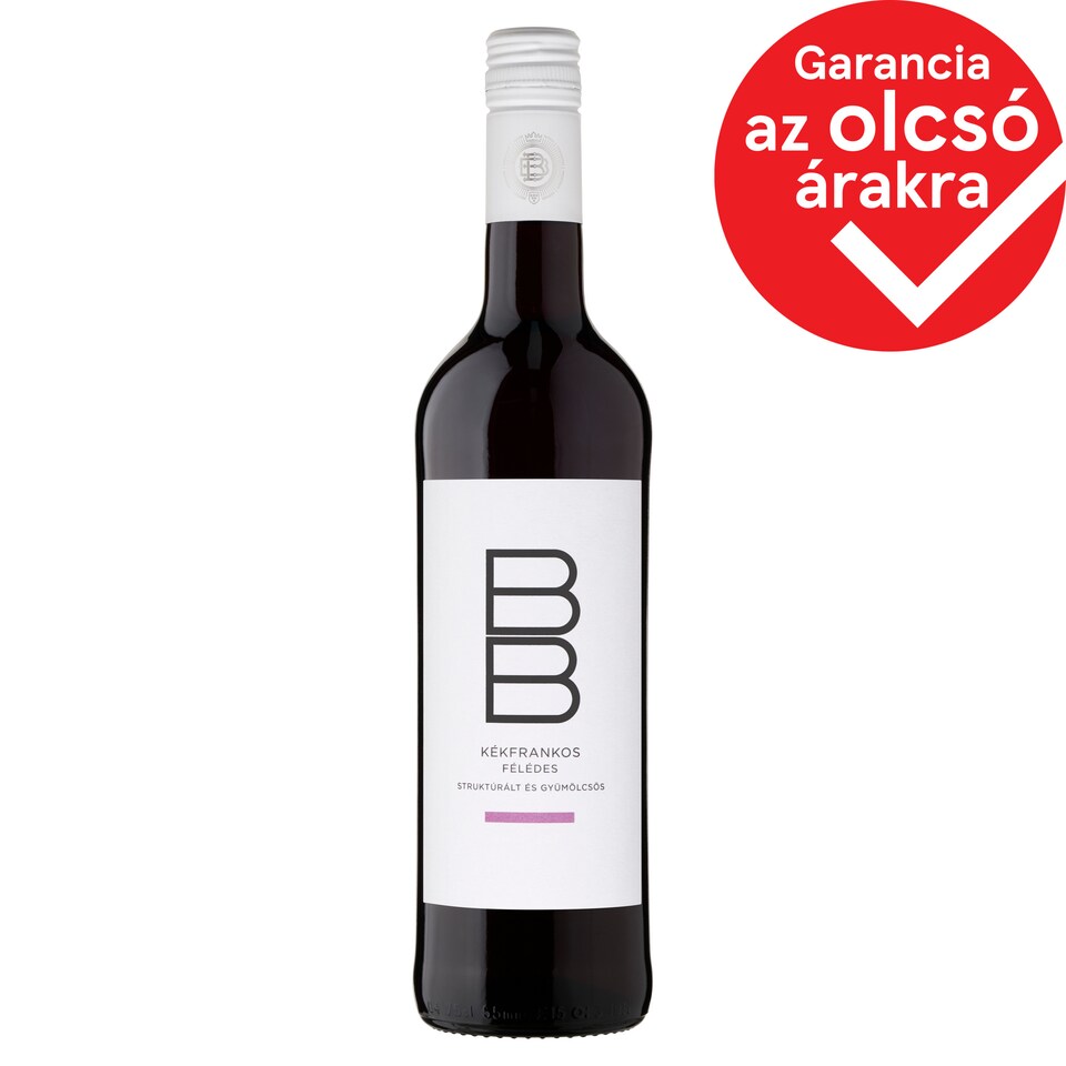 BB Dunántúli Kékfrankos félédes vörösbor 12% 0,75 l