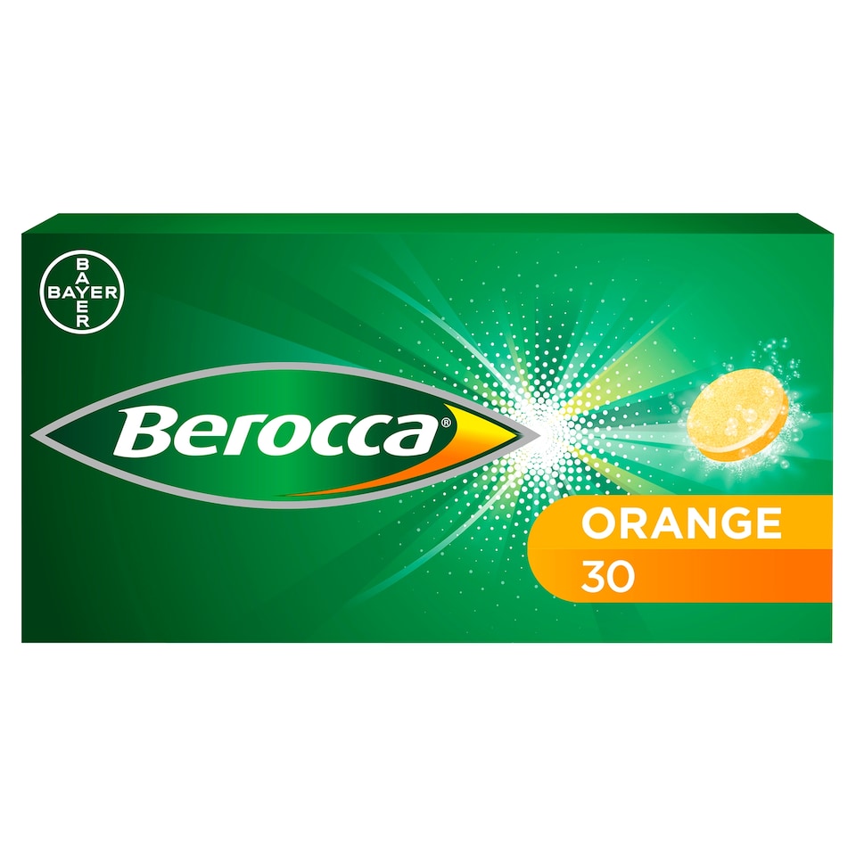 Berocca Orange Effervescent Vitamin Energytblts 30'S