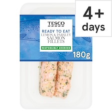 Tesco Ready To Eat Lemon & Parsley Salmon Fillets 180g