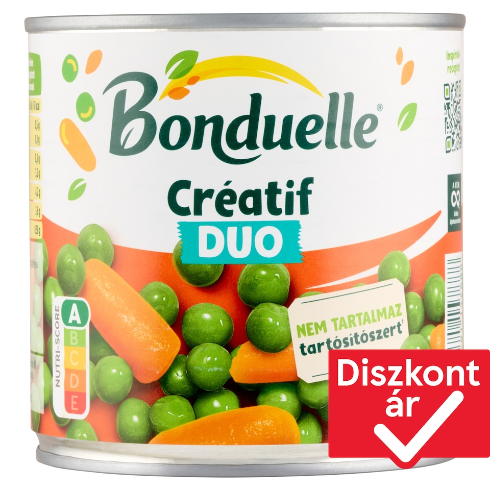 Bonduelle Créatif Duo zöldborsó-bébirépa keverék 400 g  1. kép