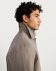 image 1 of The F&F Edit Faux Suede Zip Through Collared Jacket in Grey
