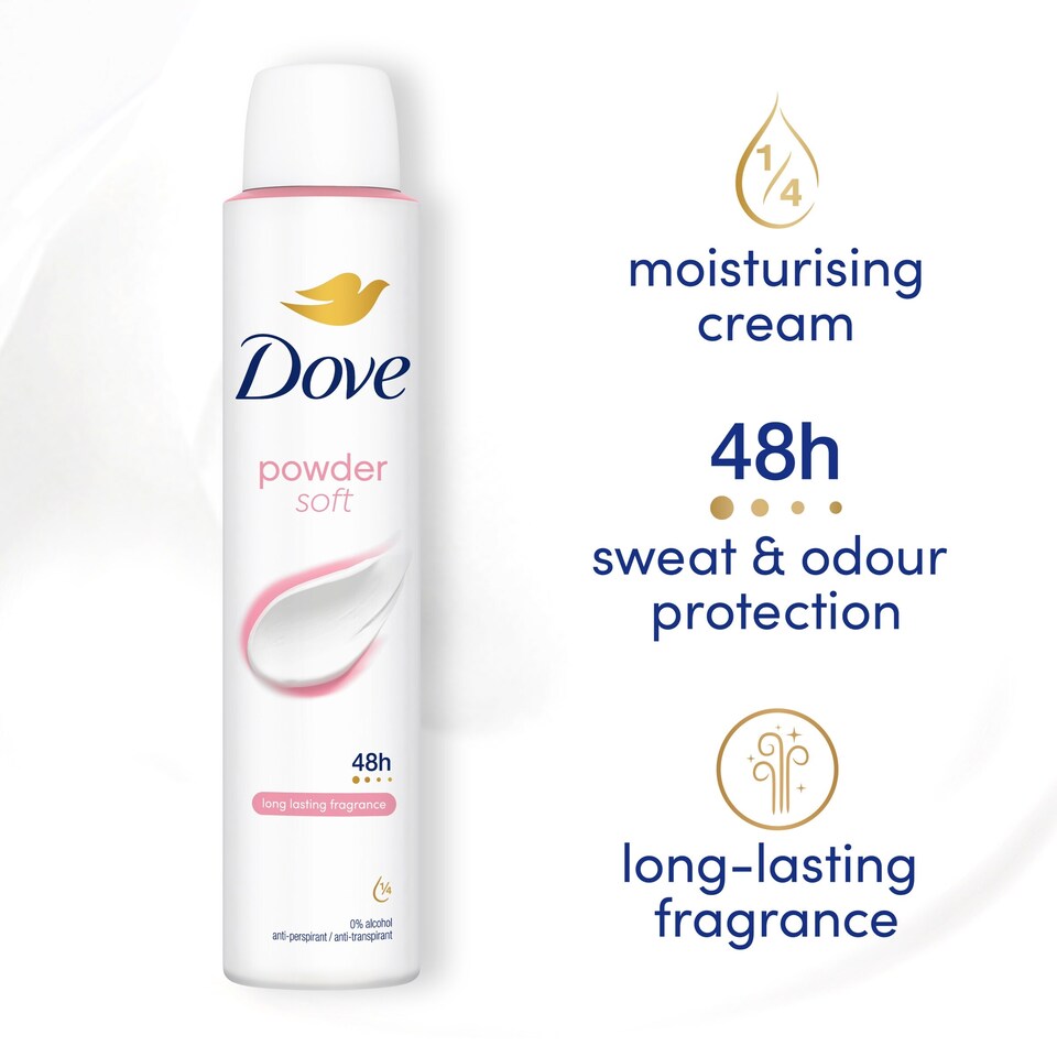 image 1 of Dove Women Powder 48h Antiperspirant Deodorant 200ml