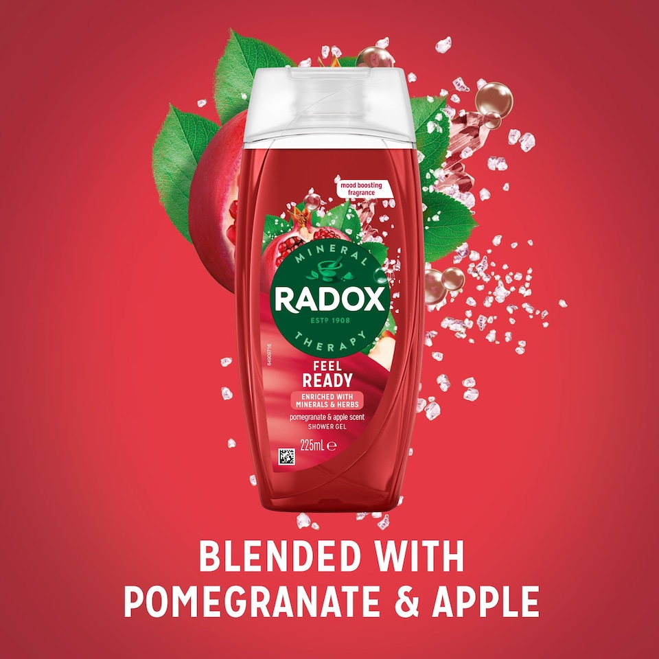 image 1 of Radox Pomegranate & Apple Feel Ready Shower Gel Body Wash 225ml
