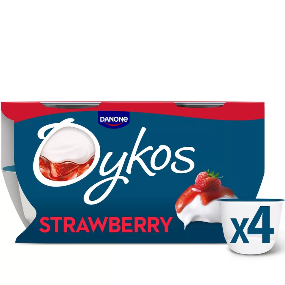 image 1 of Oykos Strawberry Luxury Greek Style Yoghurt Dessert 4x110g