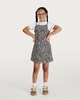 image 1 of F&F Girls Cotton Rich Leopard Print Layered Dress in Multi