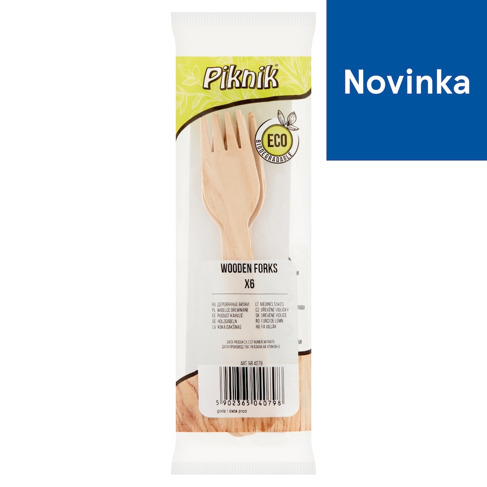 Piknik Drevené vidlice 6 ks