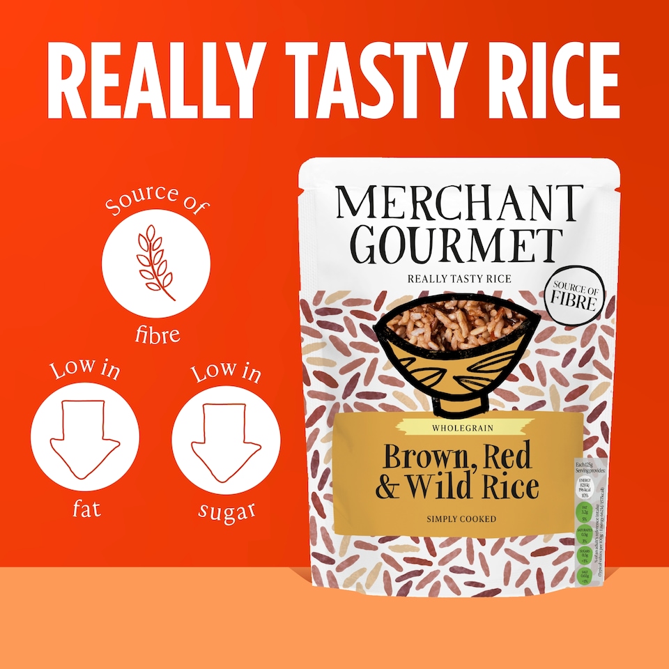 image 1 of Merchant Gourmet Brown, Red & Wild Rice 250g