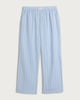 image 4 of F&F Pure Cotton Textured Striped Wide Leg Pyjama Bottoms in Multi Blue