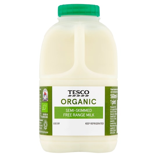 Tesco Organic Semi Skimmed Milk 568Ml 1 Pint Tesco Groceries tesco-organic-semi-skimmed-milk-568ml-1-pint-tesco-groceries