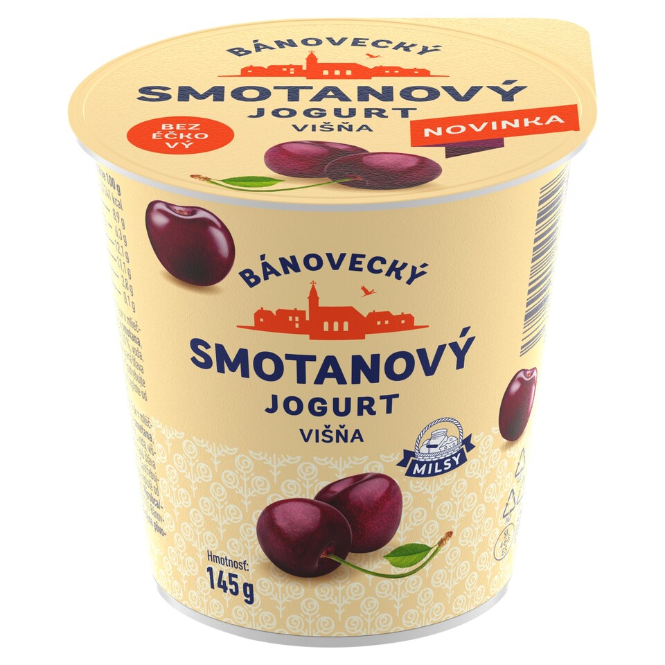 Milsy Bánovecký smotanový jogurt višňa 145 g