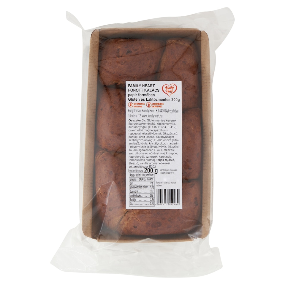 Family Heart glutén és laktózmentes fonott kalács papír formában 200 g