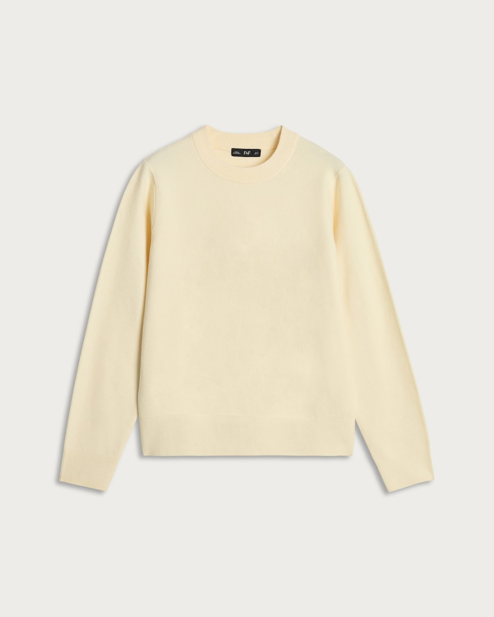image 1 of F&F Knitted Crew Neck Jumper in Yellow