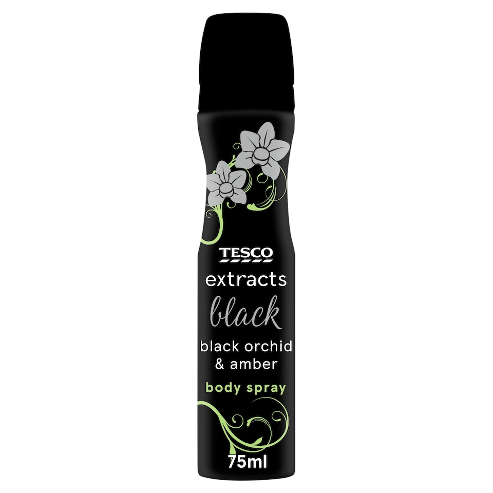 Tesco Extracts Female Bodyspray Black 75Ml