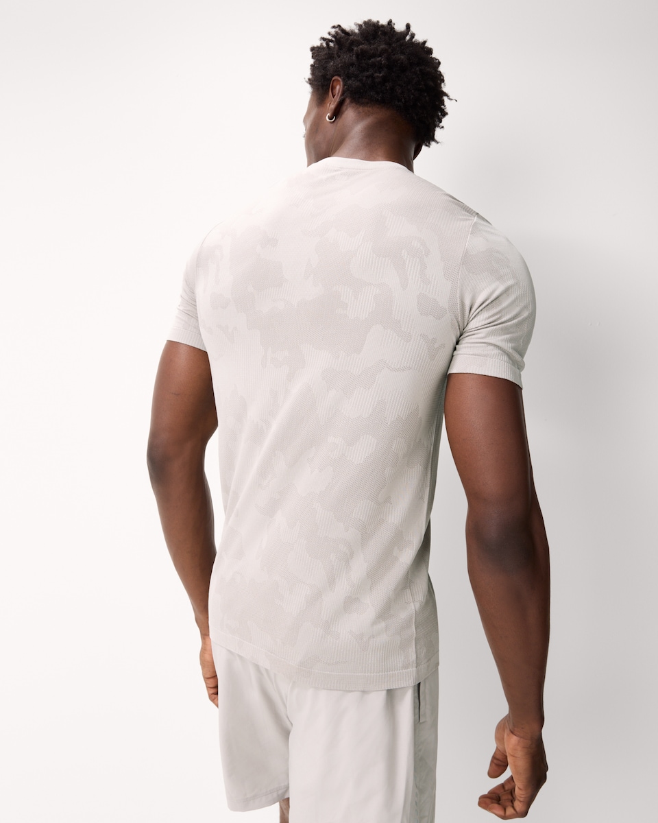 image 1 of F&F Active ULTRARUN Camouflage T-Shirt in Grey