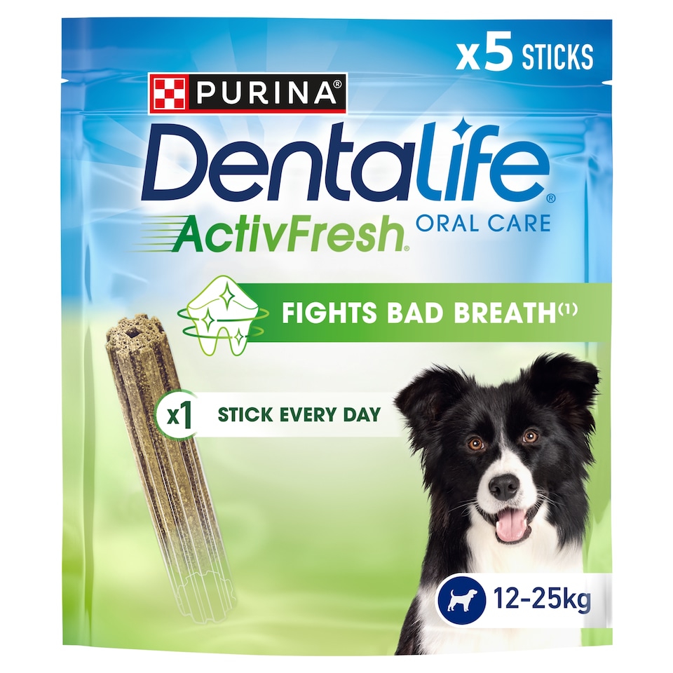 image 1 of DENTALIFE ActivFresh Medium Dental Chicken Dog Chews 5 Sticks