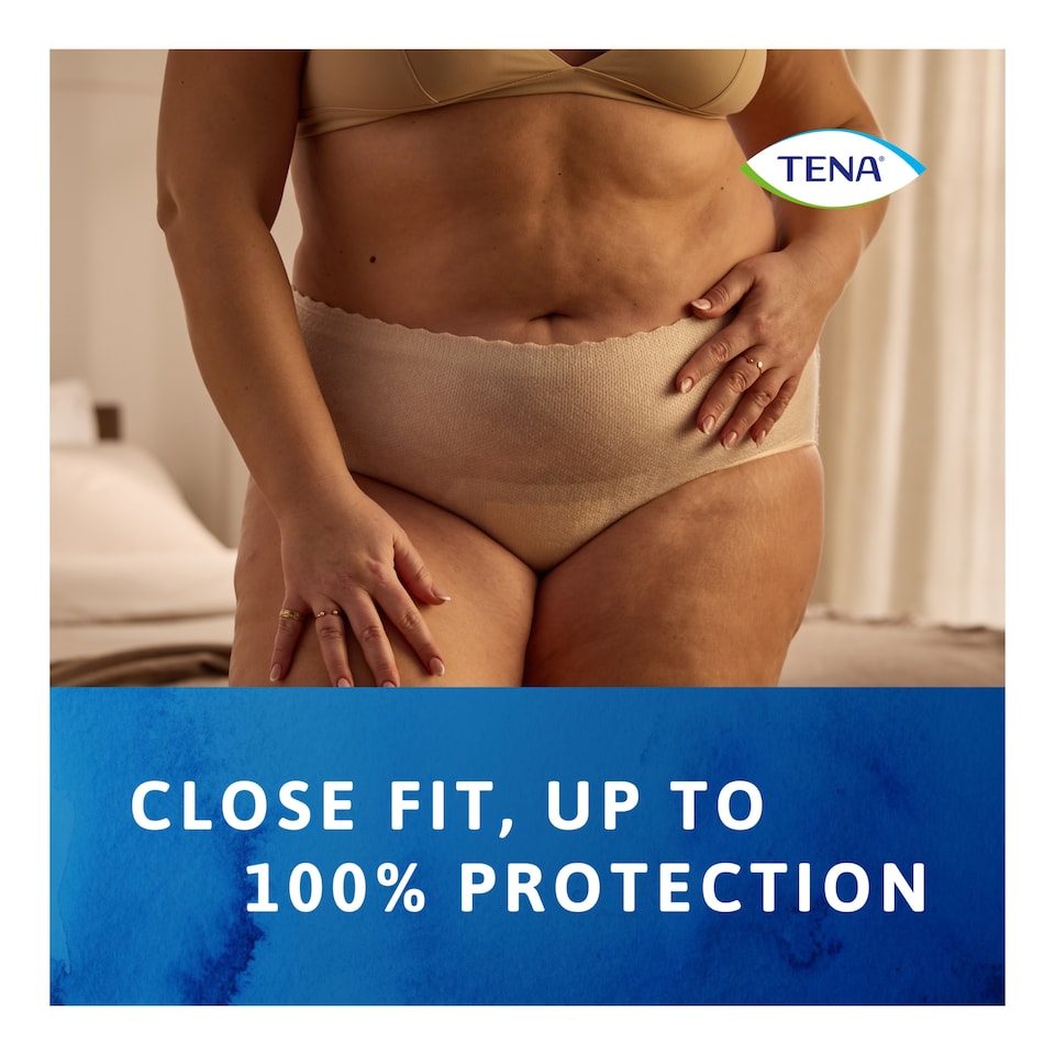 image 1 of TENA Silhouette Incontinence Pants Cream Large 8 Pack