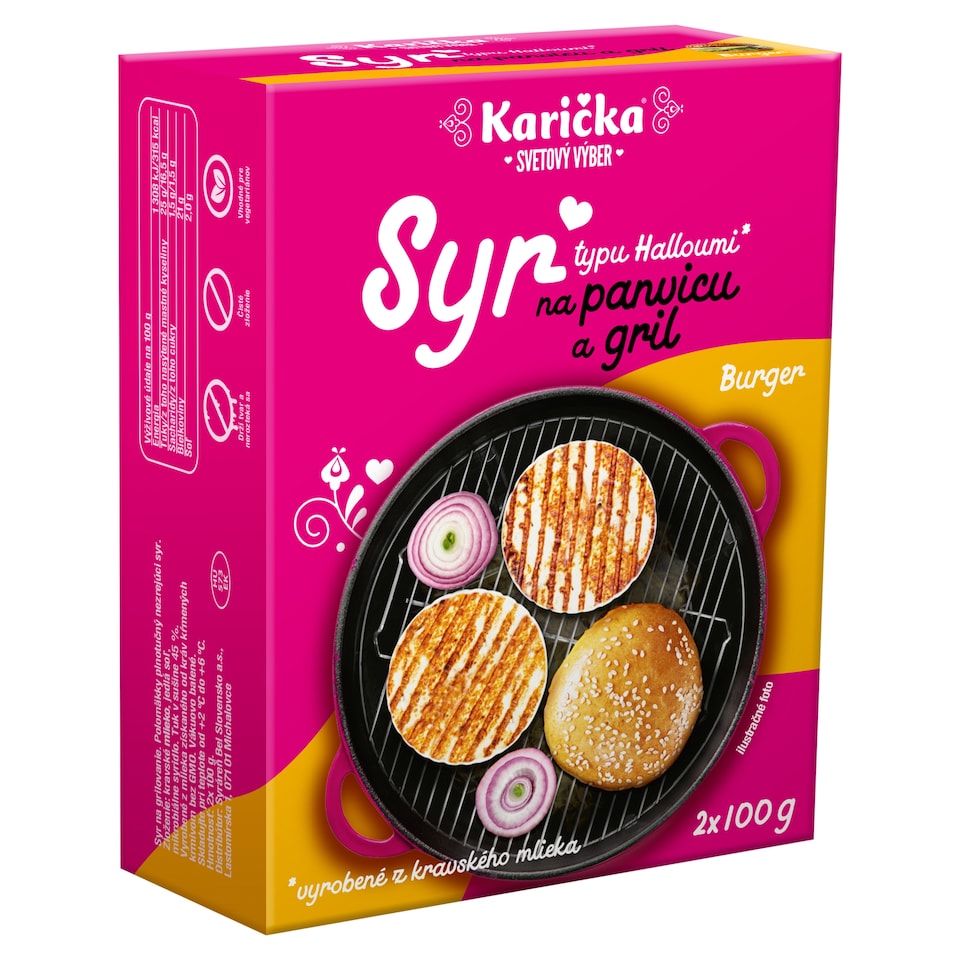 image 1 of Karička Frying Pan and Grill Cheese Halloumi Burger 2 x 100 g