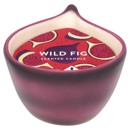 Tesco Winter Fruits Ceramic Candle Fig 80G Tesco Groceries