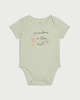 image 1 of F&F Baby Pure Cotton Grandma Is The Best Bodysuit in Green