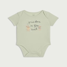 F&F Baby Pure Cotton Grandma Is The Best Bodysuit in Green