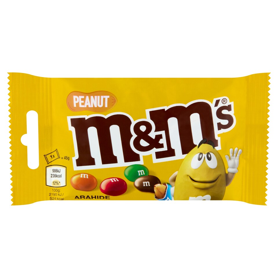 M&M's földimogyorós drazsé tejcsokoládéban cukorbevonattal 45 g  1. kép