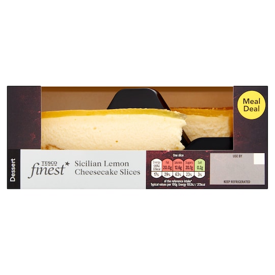 Tesco Finest 2 Lemon Cheesecakes 180G Tesco Groceries