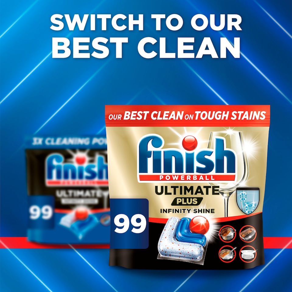 image 1 of Finish Ultimate All In One Dishwasher Tablets - Fresh 55 Pack 709.5g