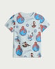 image 4 of Marvel Spider-Man Print Pure Cotton T-Shirt in Blue