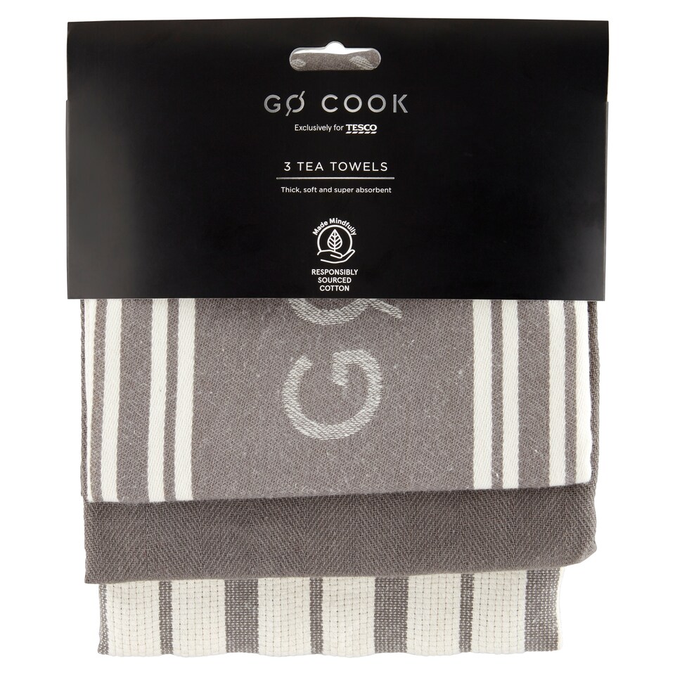 Tesco Go Cook Utěrka 55 cm x 70 cm 3 ks