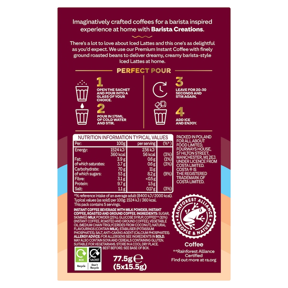 image 1 of Costa Coffee Iced latte 5x15.5g