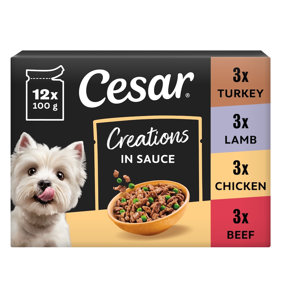 image 1 of CESAR Dog Pouches Creations in Sauce 12x100g
