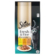 Sheba Fresh & Fine Kompletní mokré krmivo pro dospělé kočky ve šťávě 6 x 50g (300g)