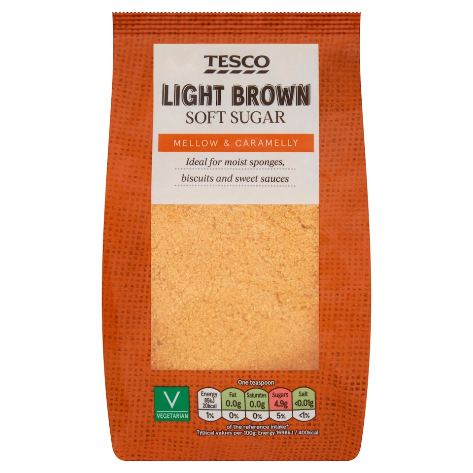 Tesco Light Brown Soft Sugar 500G
