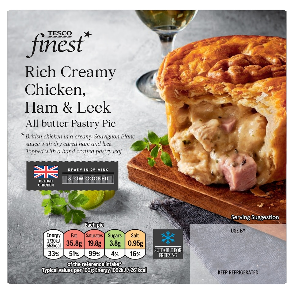 Tesco Finest Chicken, Ham Hock And Leek Pie 250g