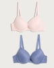 image 4 of F&F 2-Pack Animal Print Lace Underwired Bras in Multi