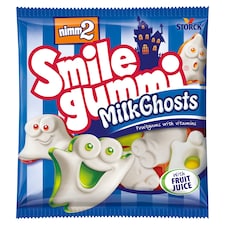 nimm2 Smilegummi Milk Ghosts želé s odstredeným mliekom, ovocnou príchuťou a vitamínmi 90 g