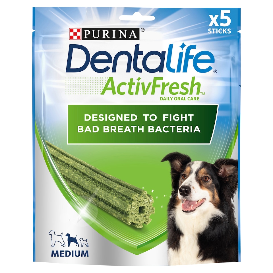 image 1 of Dentalife Activfresh 5 Medium Dog Sticks 115G