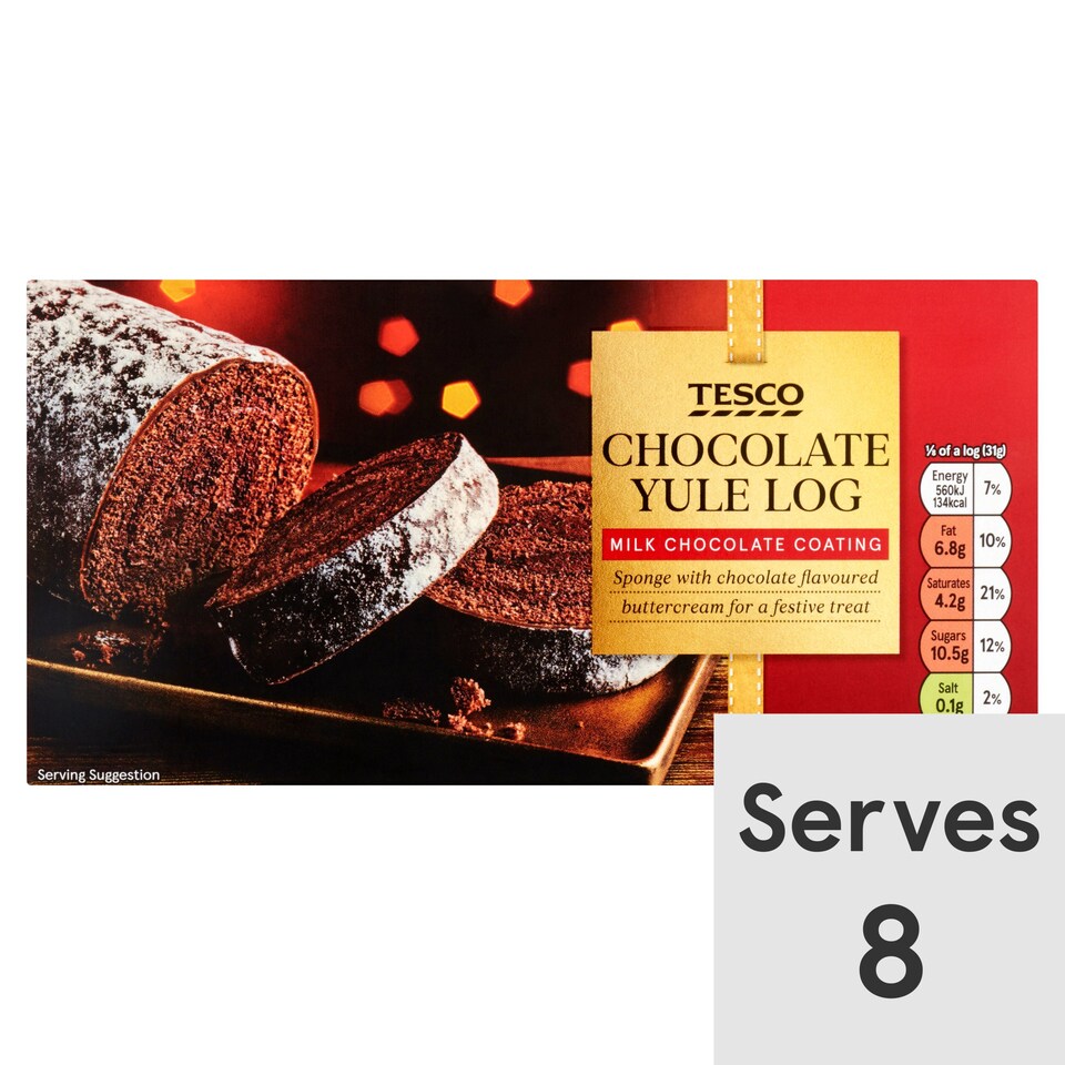 Tesco Chocolate Yule Log 225G
