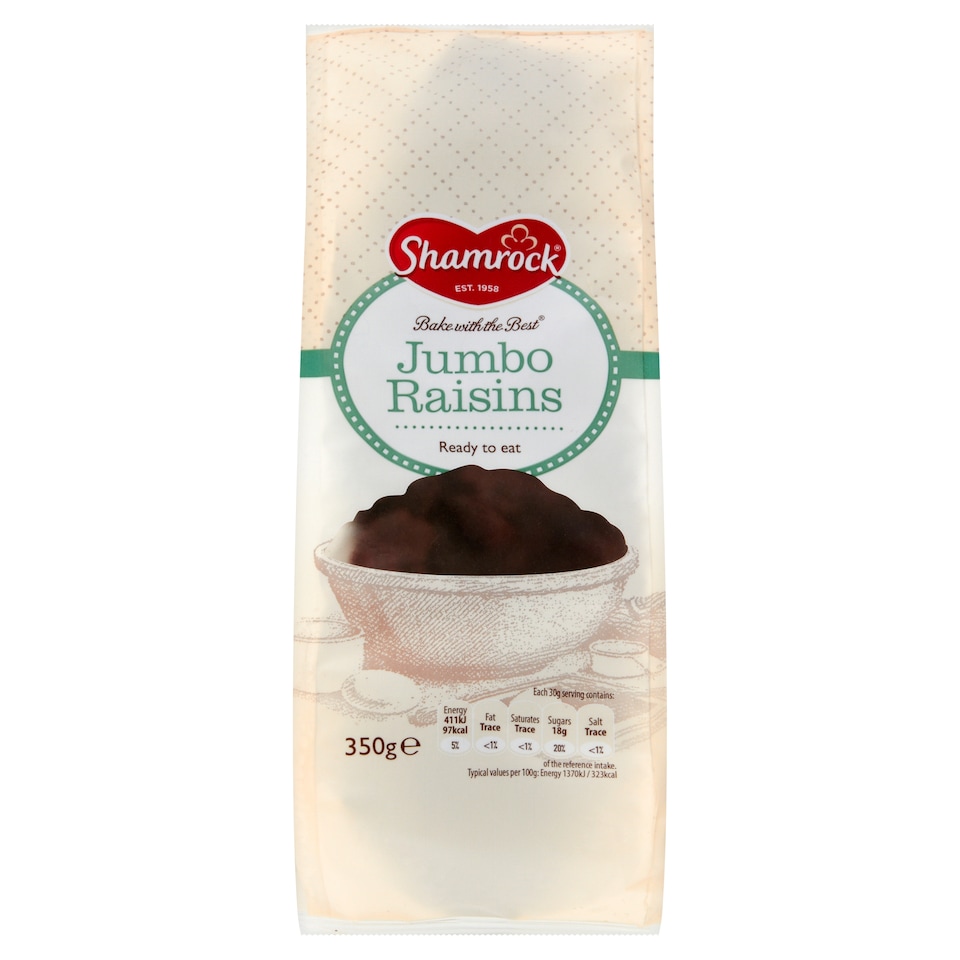 Shamrock Jumbo Raisins 350G