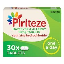 Piriteze Hayfever & Allergy Relief Film Coated Tablets 30s
