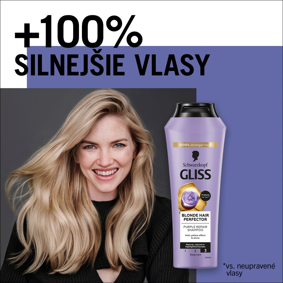 image 1 of Gliss Blonde Hair Perfector Shampoo 250 ml