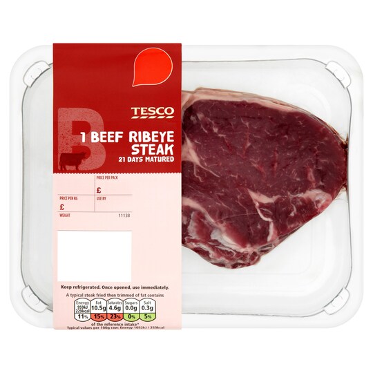 Tesco Ribeye Steak 173g Tesco Groceries